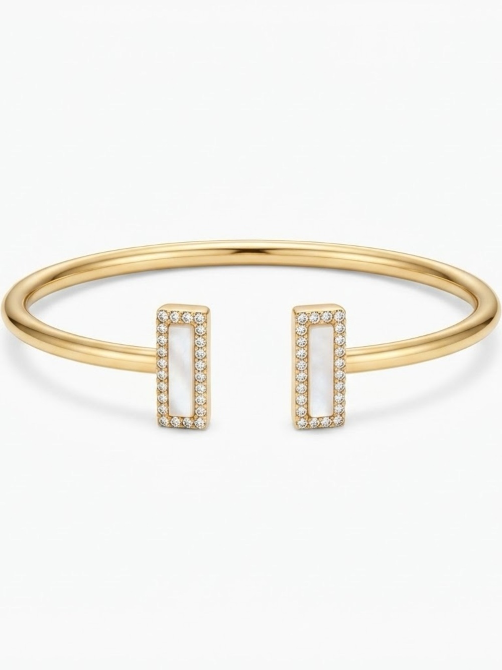 Kate Spade Raising The Bar Gold Tone Pave Crystal Hinged Bracelet